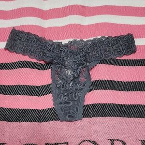 Victoria's Secret Gray Daisy Lace Panty